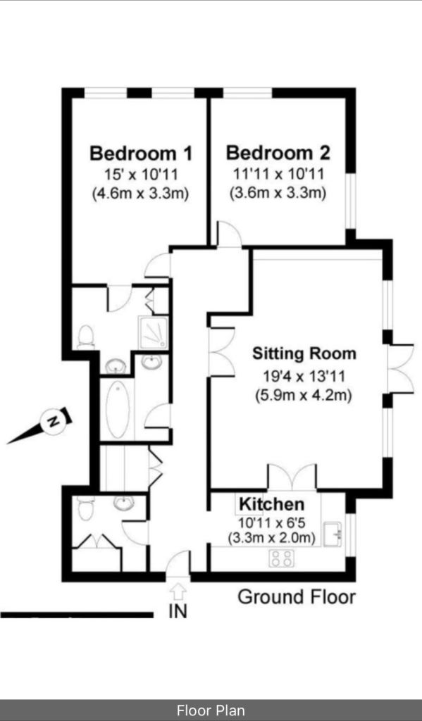2 Bed Ground Floor Flat in Farnham Common