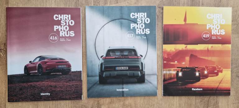 Lot of 3 Porsche 911 Christophorus Porsche Magazines Latest Editions 