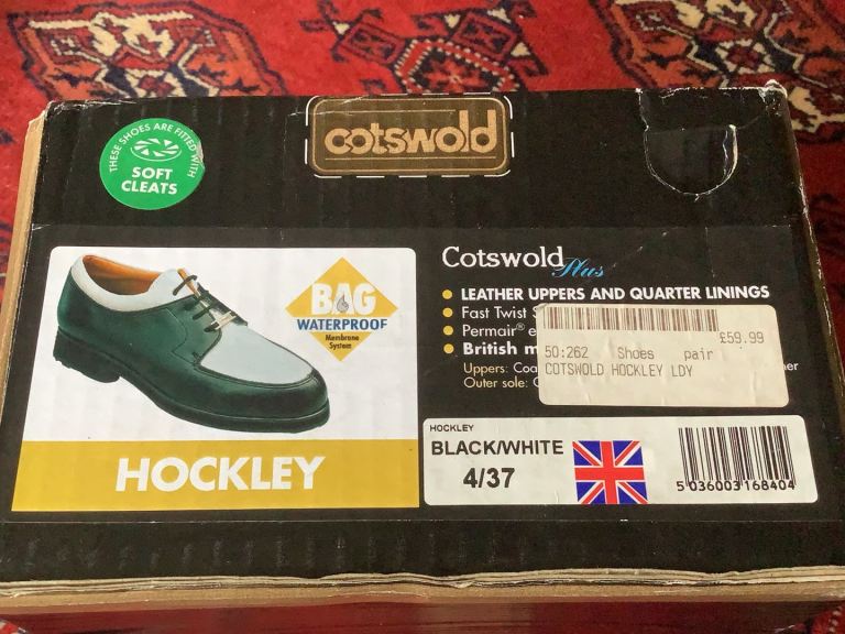 ⛳️ ‘BRAND NEW’ BOXED LADIES COTSWOLD GOLF ⛳️ SHOES 👞 (SIZE 4) BLACK & WHITE