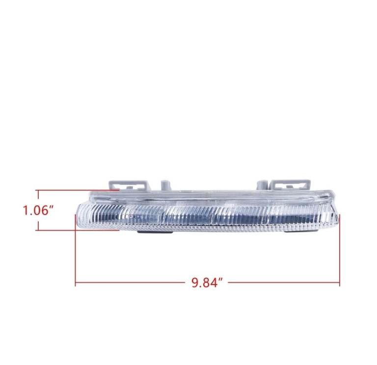 Pair LED Daytime Running Fog Light For Mercedes 12-15 ML-Class 13-15 GL-Class