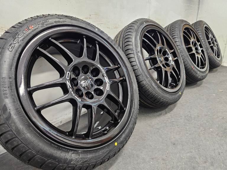 16" 4x100 4x108 OZ Racing Alloy wheels Tyres Corsa Mx5 Civic Mini Ford fiesta REFURBISHED Black