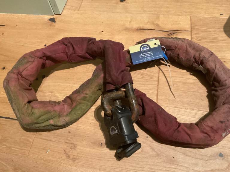 Almax Immobiliser Series IV UBER 19mm Motorbike chain + Squire SS65CS Stronghold Lock, was £220 new!