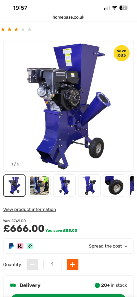 T-Mech 15hp Petrol Wood Chipper & Garden Shredder - NEW