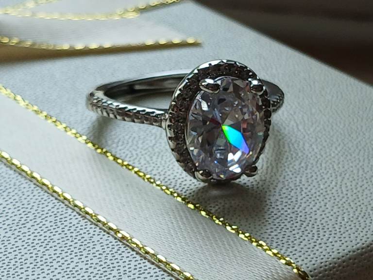 Silver Opal Stone Ring 