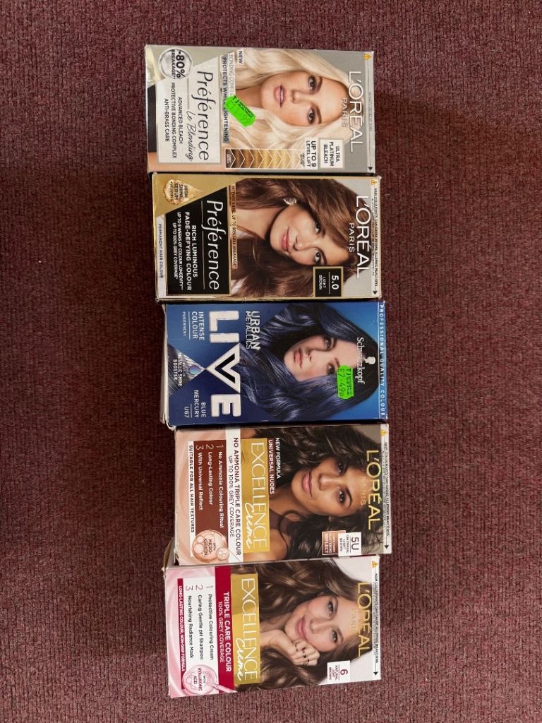 Mixed women’s hair dyes