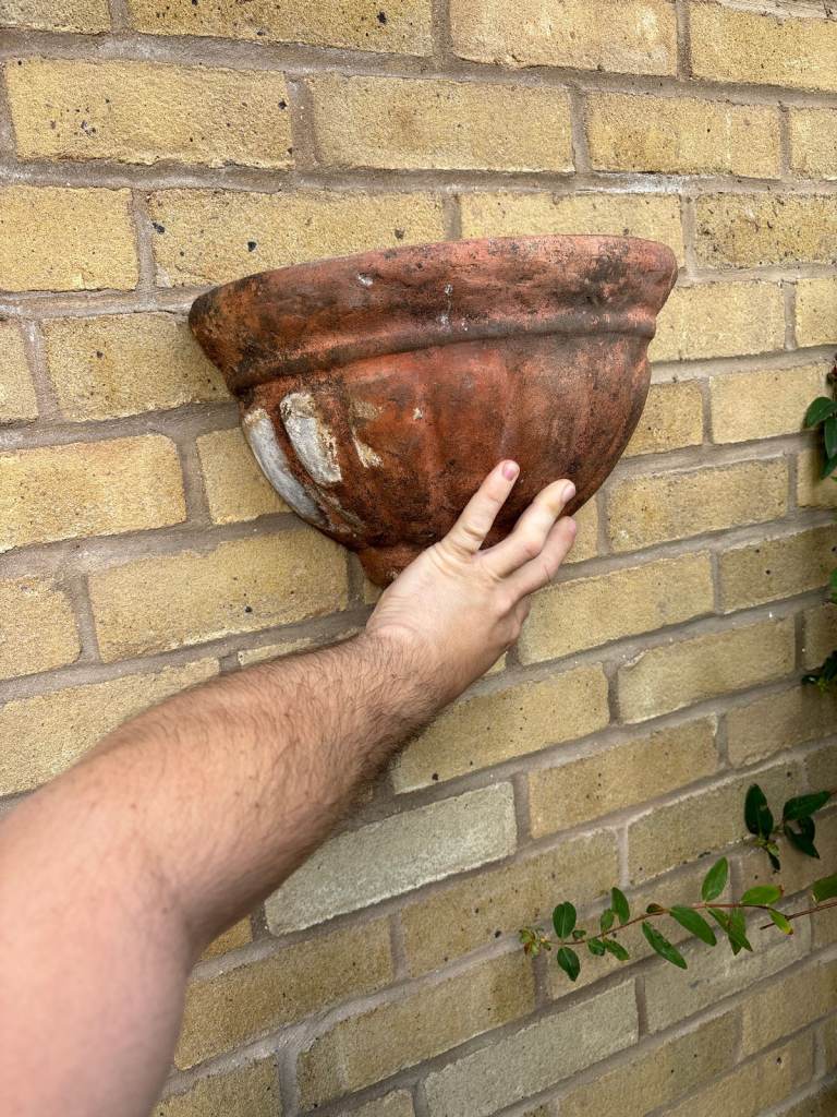 Beautiful Rustic Terracotta Wall Trough Plant Pot Planter Wall Hung