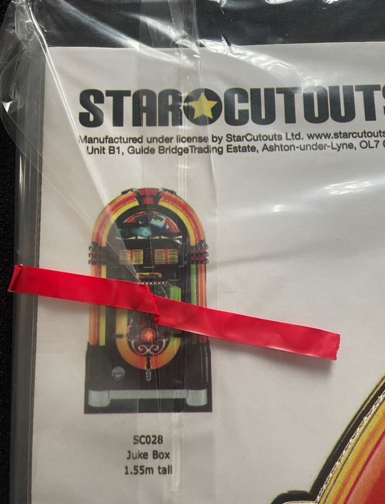 Full size card juke box and wall decs 