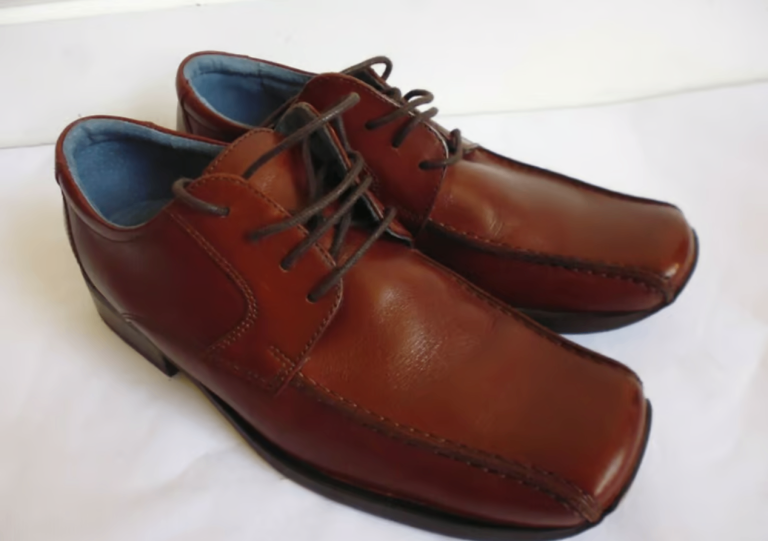 Mens Marks and Spencers Brown Leather Shoes UK 7.5