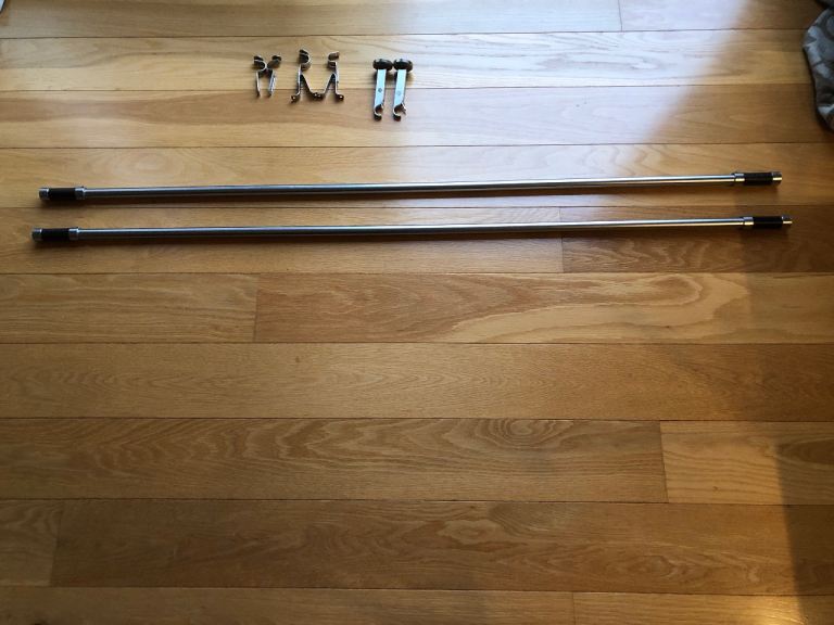2 gunmetal curtain poles 20mm diameter 