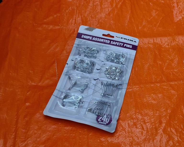 240PC Assorted Safety Pins by Prima – Mixed Sizes for Sewing & Crafts 