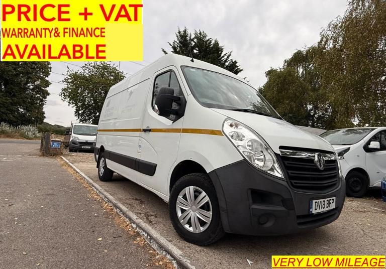 2018 Vauxhall Movano 2.3 CDTi 3500 FWD L2 H2 MWB **ONLY 54,000 MILES** PANEL VAN Diesel Manual
