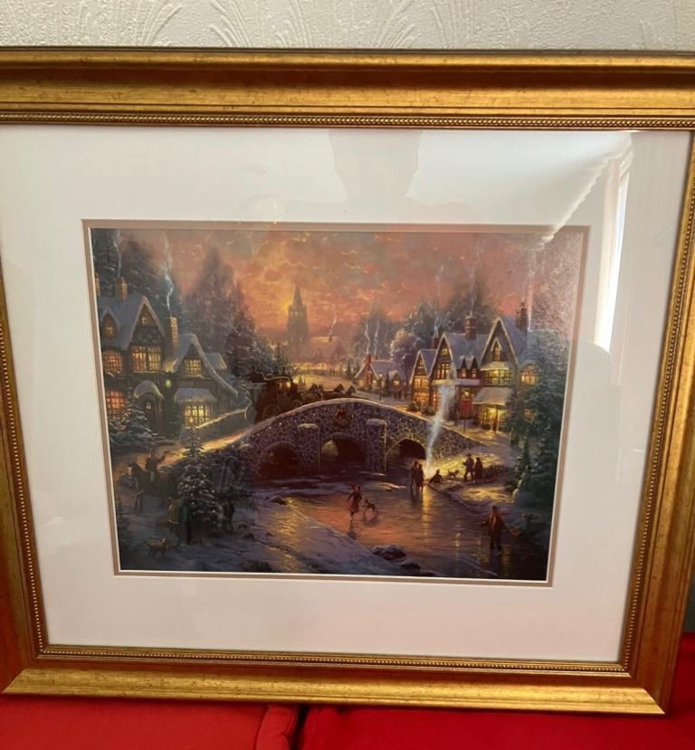 Thomas Kinkade Accent Print - Painter of Light, Framed