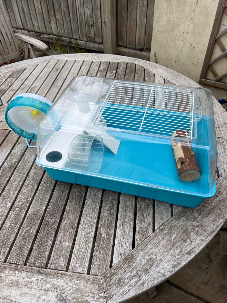 Hamster cage with accessories