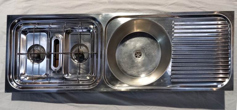 Hob Sink Drainer Unit Stainless Steel for Campervan Caravan Motorhome