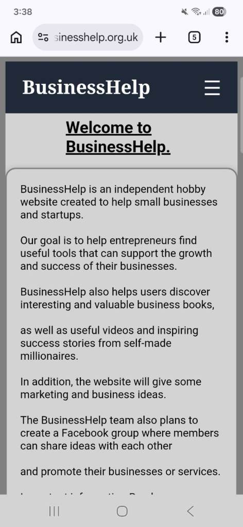Hobby website help and group