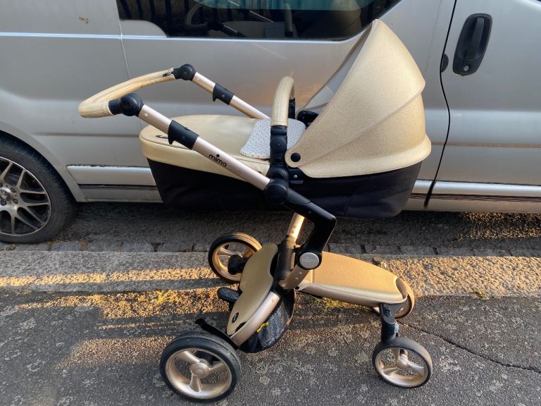 image for Mima Xari Gold Pram Stroller Pushchair 