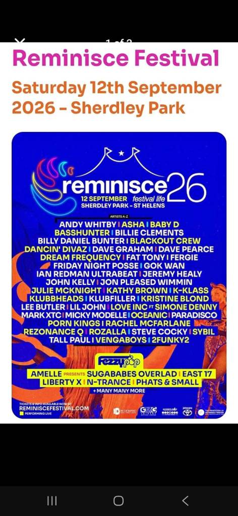 Reminisce 2026 ticket