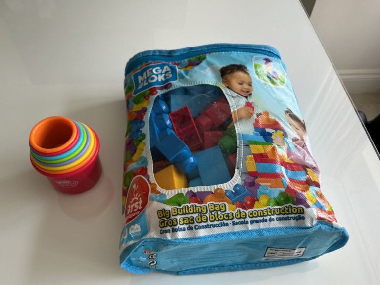 Toy Building Blocks and Tower Cups