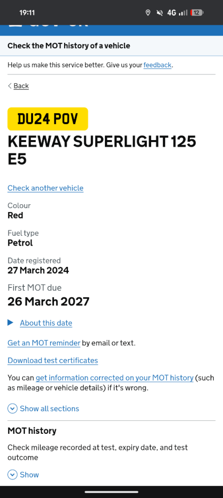 Keeway, SUPERLIGHT, 2024, 124 (cc)