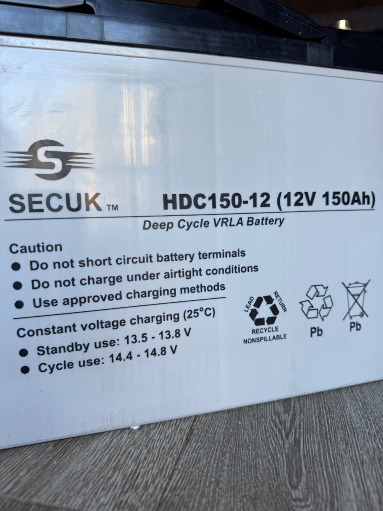Sec uk 12 v 150ah lesure battery