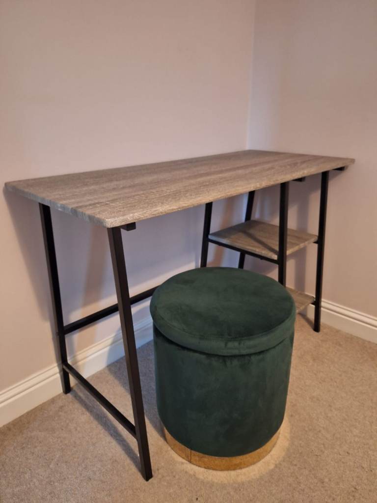 Computer desk and stool