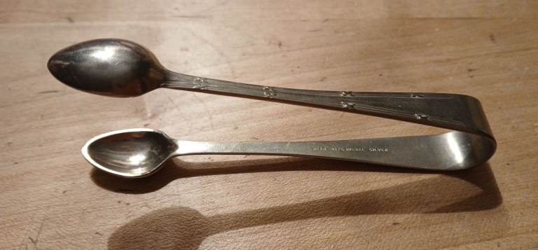 Antique sugar cube tongs