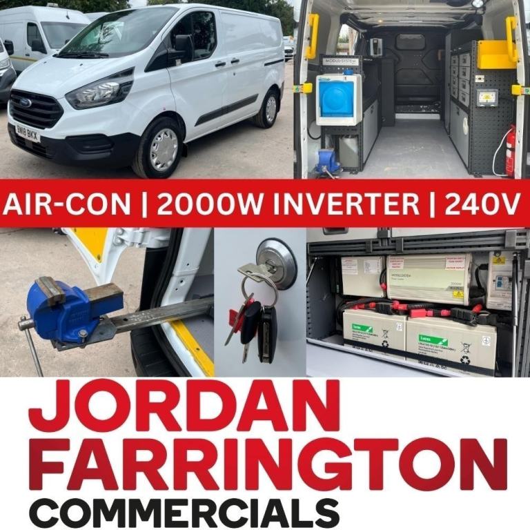 2018 FORD TRANSIT CUSTOM EURO 6 UTILITY WORSHOP VAN WITH AIR-CON *NEW WET BELT*