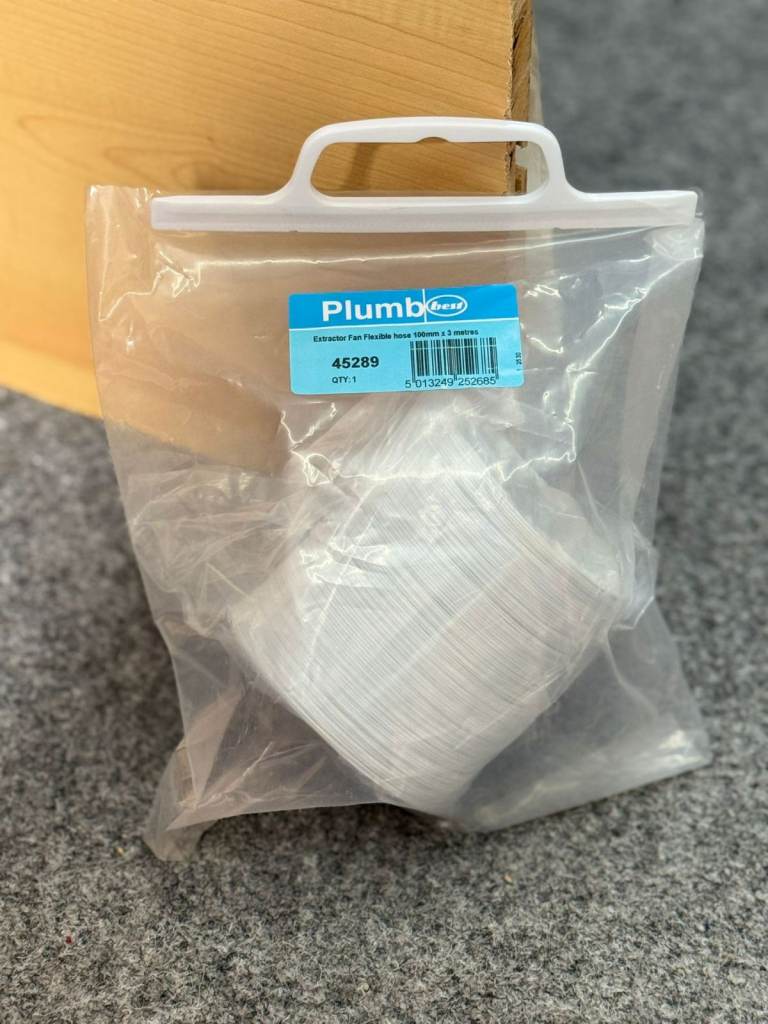 Extractor Fan Flexible Hose – 100mm Diameter, 3m Ventilation Ducting