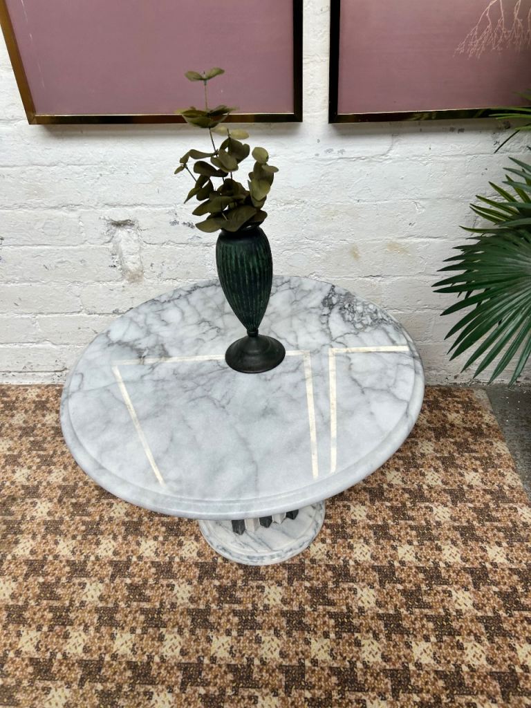 Art Deco Style Marble Low Coffee Table  