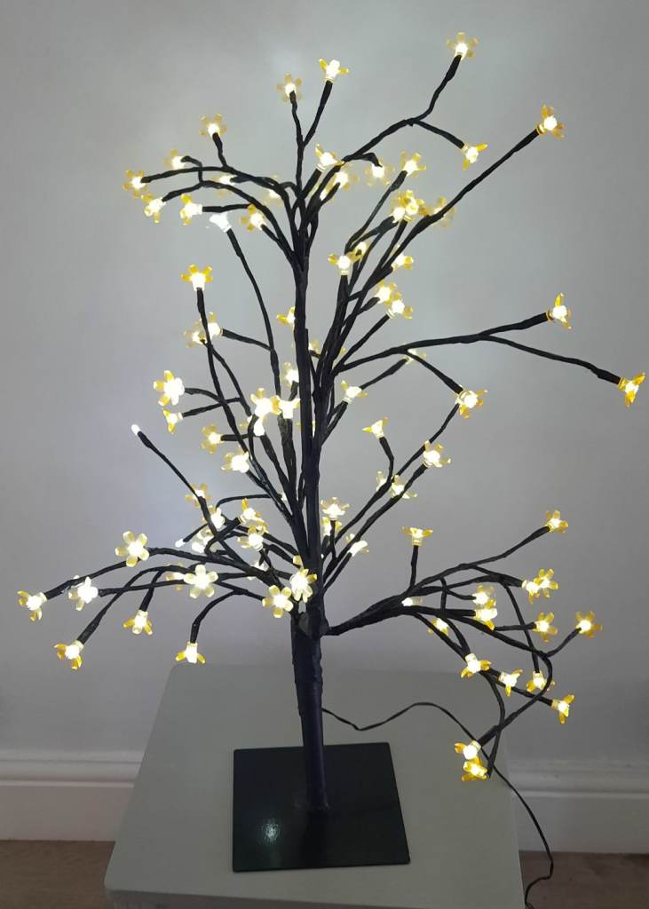 Cherry Blossom Yellow LED Twig Branch Table Light