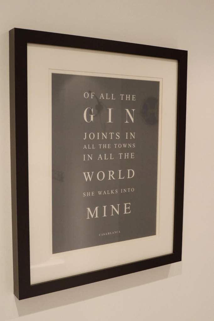 Lovely framed Casablanca quote print