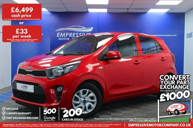 2018 68 KIA PICANTO 1.0 2 HATCHBACK 5DR PETROL MANUAL EURO 6 (66 BHP)