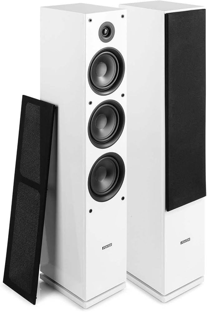 Fenton SHF80W White Floor Standing Tower Speakers