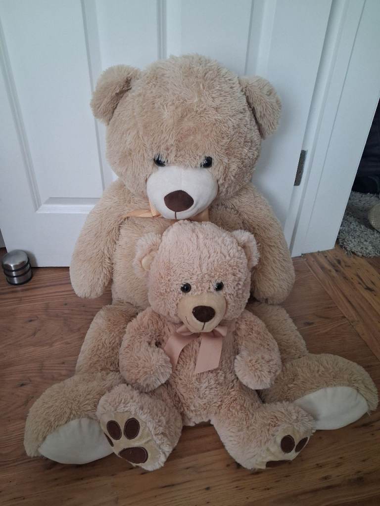 Extra Large and medium teddy bear