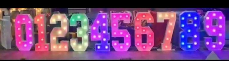 LED numbers full set