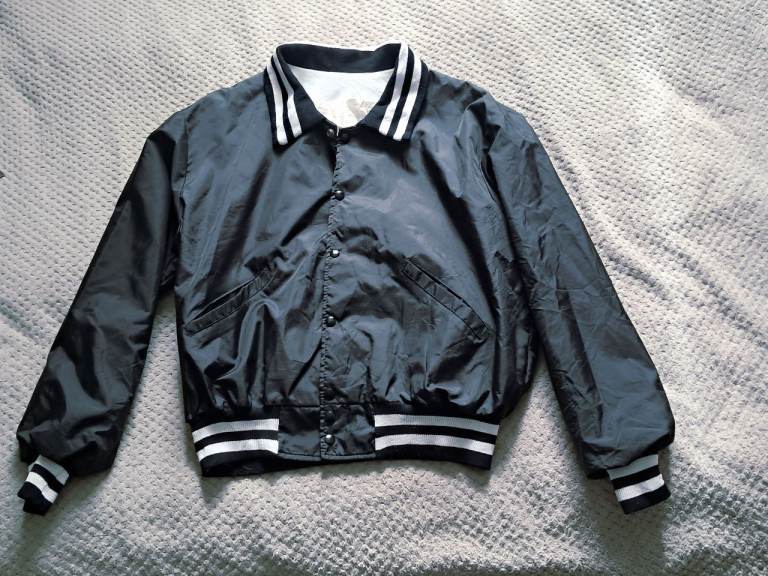  Vintage Delong Sportswear J.A. Cavanaugh Contractors Engineers Jacket – Black, Good Condition