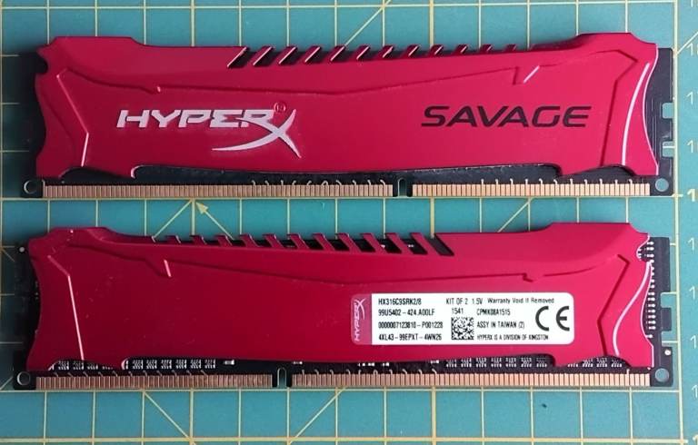 2x4Gb DDR3 RAM 1600MHz Kingston HyperX Savage