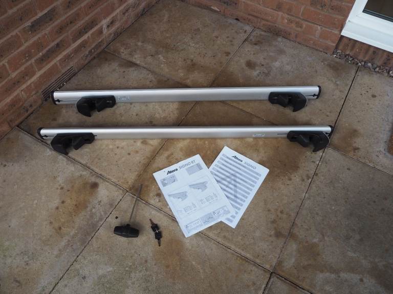 Pair of ATERA SIGNO RT 048222 Roof bars - for Nissan XTrail or similar with raised roof rails