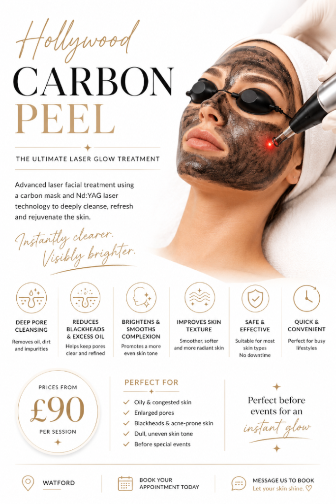 ✨ Hollywood Carbon Peel / Black Peel Laser Facial – Watford