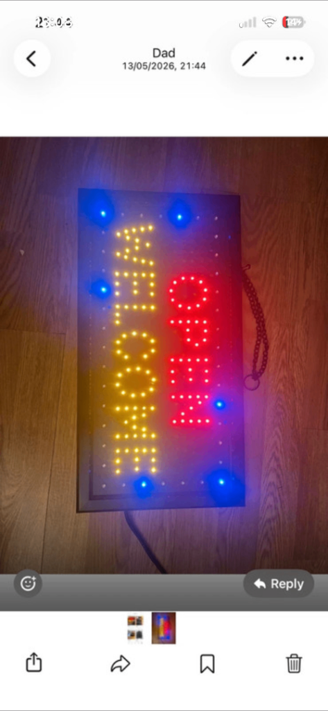 Open closed electric sign