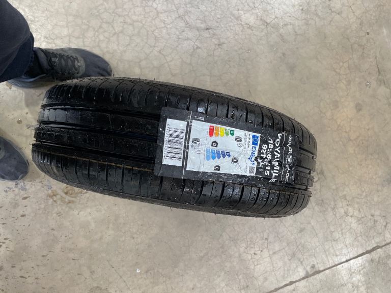 Royal black tyre and rim 