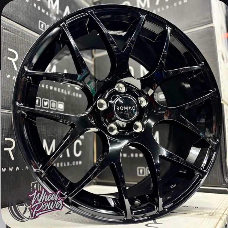 18” 5x108 alloys new Romac radium black wheels Ford Volvo jaguar 