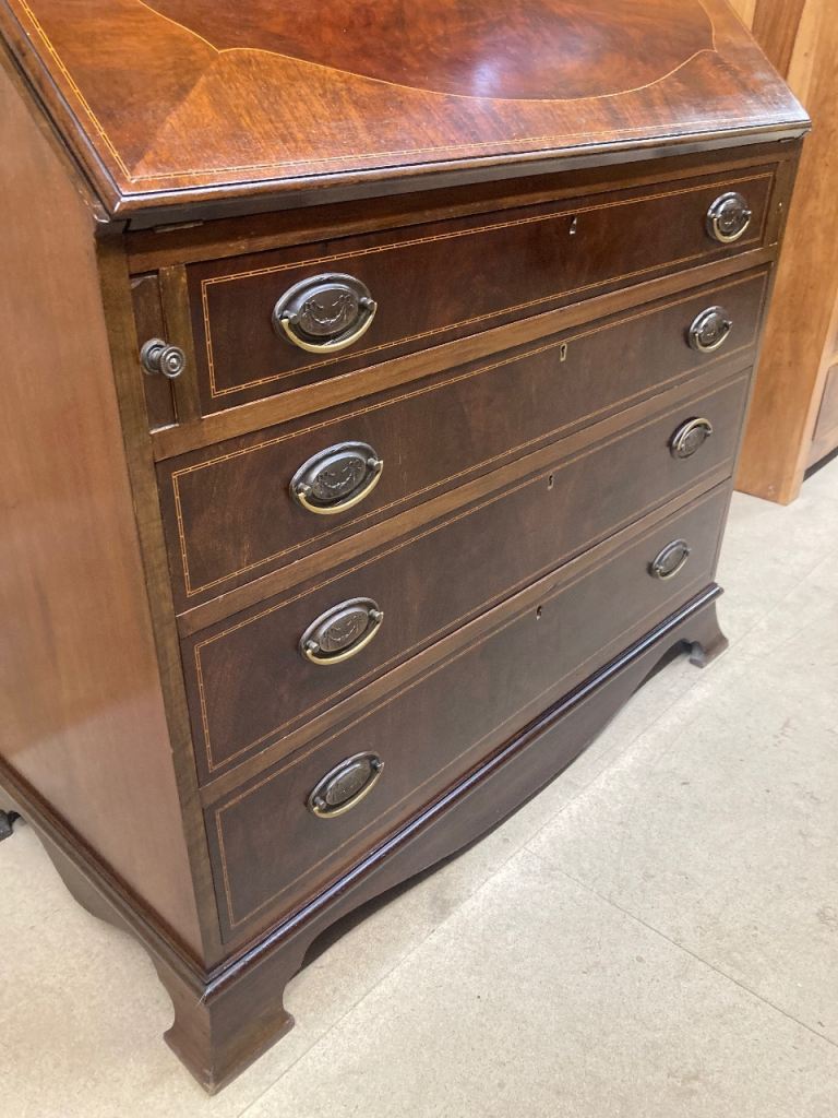Delivery can be arranged  Georgian period mahogany writing bureau
