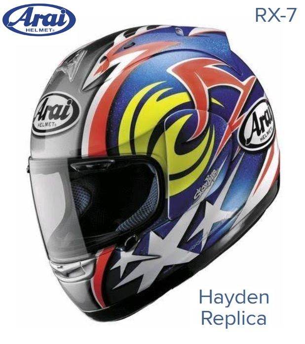 RARE COLLECTORS ITEM #ARAI RX-7 MOTORCYCLE HELMET - NICKY HAYDEN MOTOGP REPLICA