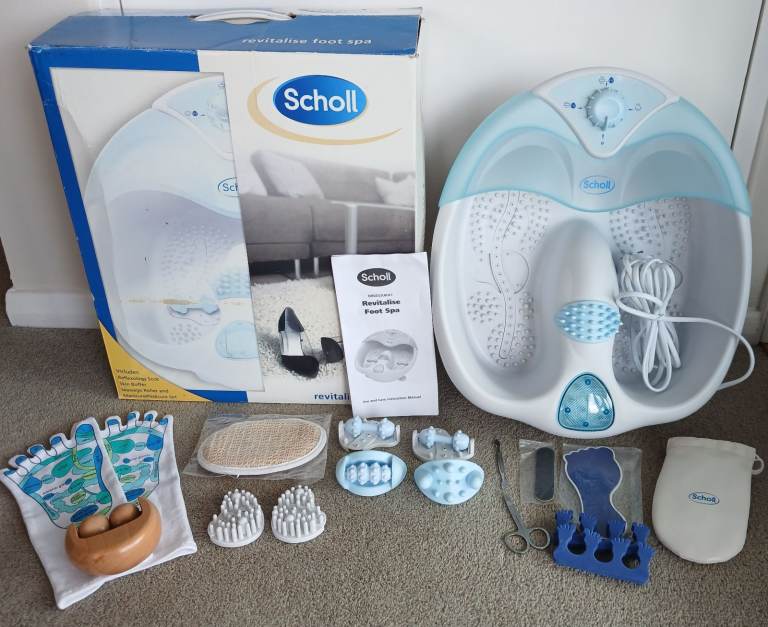 Scholl Revitalise Foot Spa with Attachments and Extras