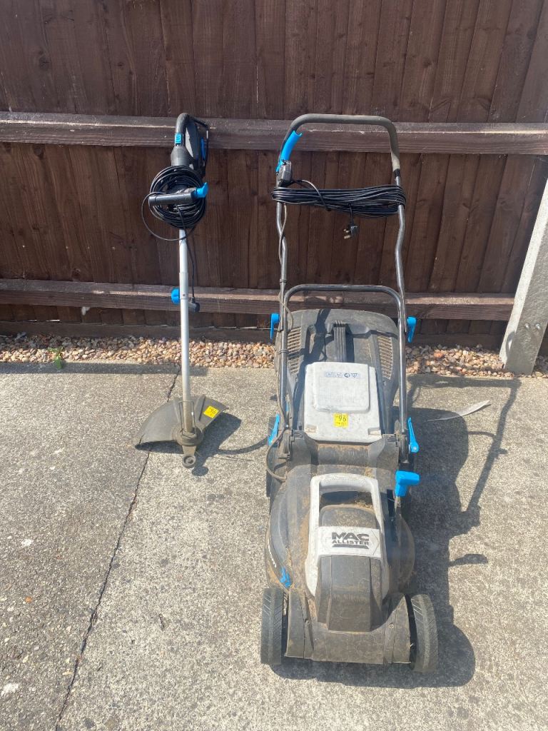 Mac Allister Lawnmower & Grass Trimmer Set – Good Condition