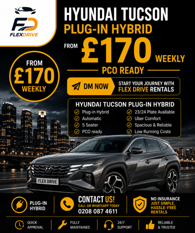 pco cars ready to hire - from £170 per week 