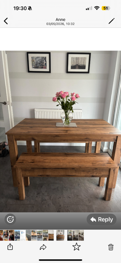 Kitchen table and living room units 
