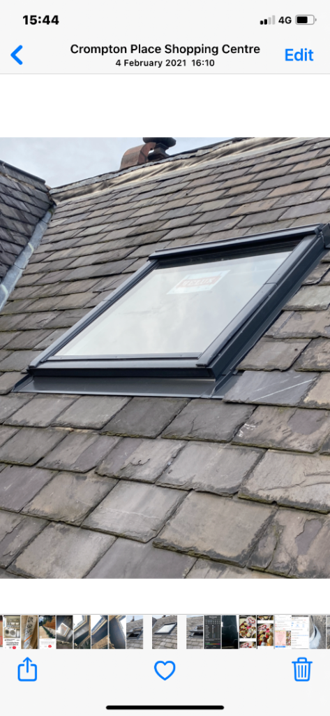 Any size velux roof window supplied and fitted from £400 inc all labour and materials 