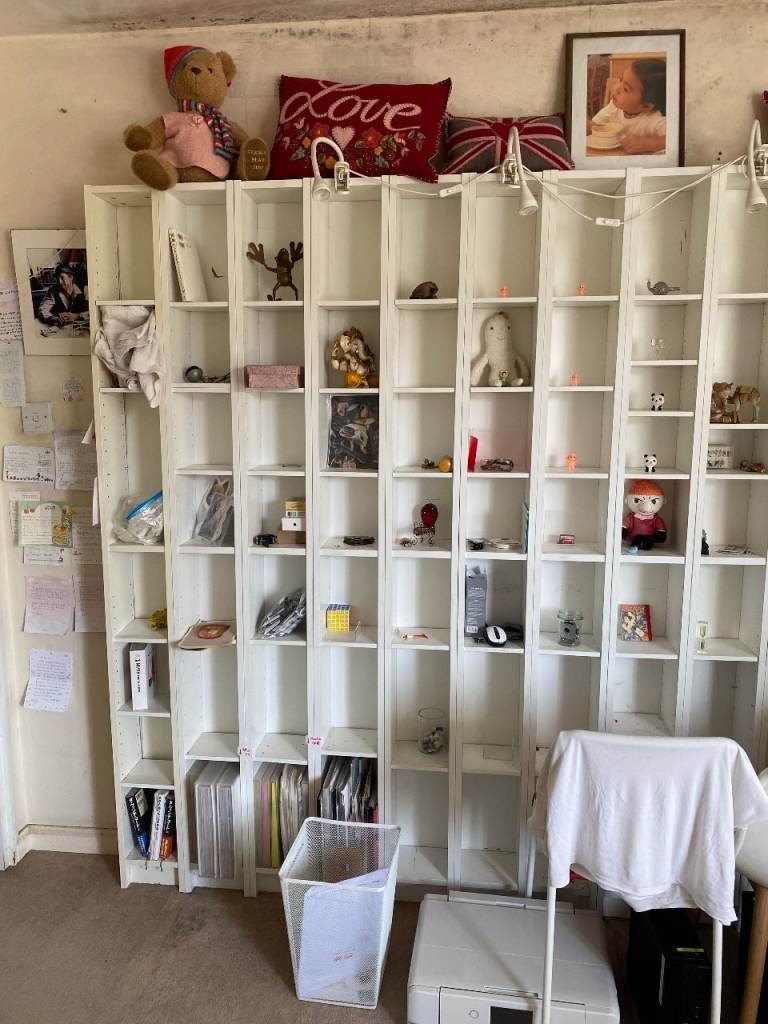IKEA GNEDBY adjustable shelving unit, white, 20(W) x 17(D) x 202(H)cm (£12 each or £30 for 3 units)